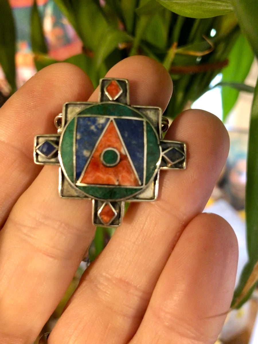 Chakana Cross Peruvian Incas 950 silver – Lotus Love Shop Online