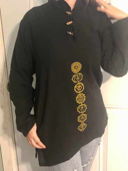 Hemp Chakra Shirt with pocket X-Large available