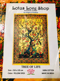 Tapestry Yellow Tree Of Life WalTree of Life Tapestry, Wall decor Hanging, Throw Tie Dye Hippie