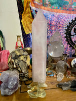 Rose Quartz Crystal Tower