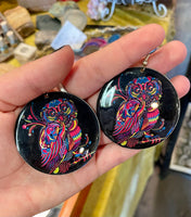 Lacquer Owl Earrings